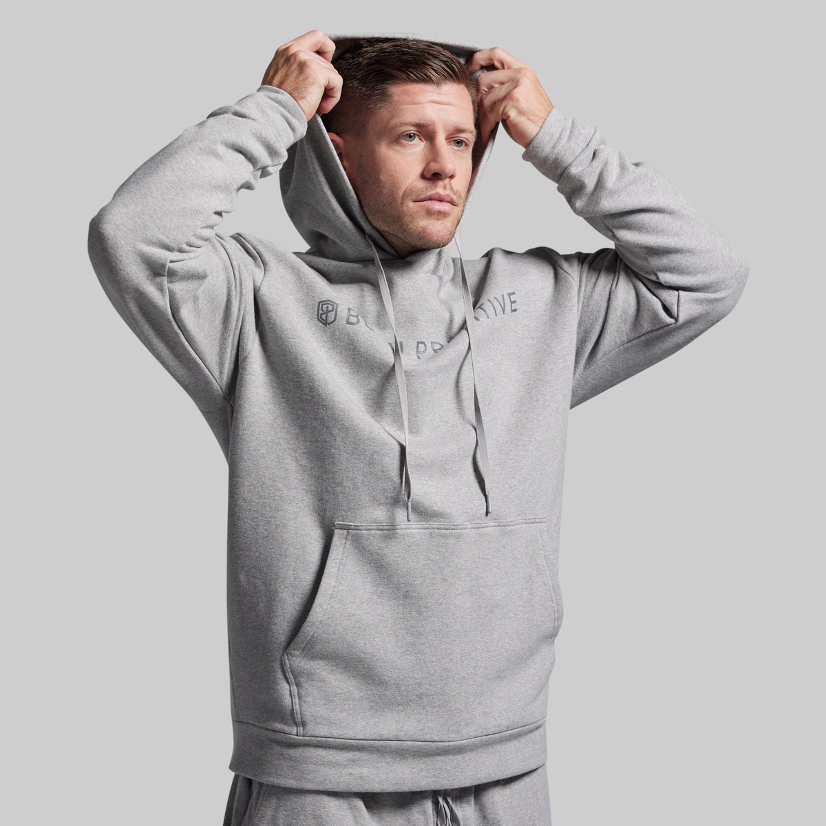 BP Classic Men's Unmatched Hoodie (Heather Grey)