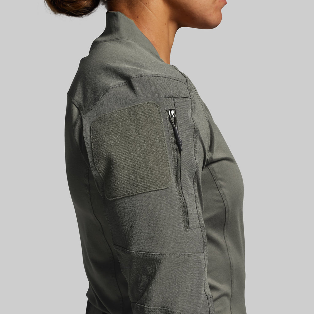 Women's Long Sleeve Op Top (Ranger Green)