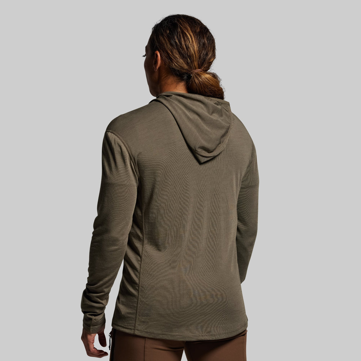 Women's Ridgeline Merino Half Zip Hoodie 165 (OD Green)