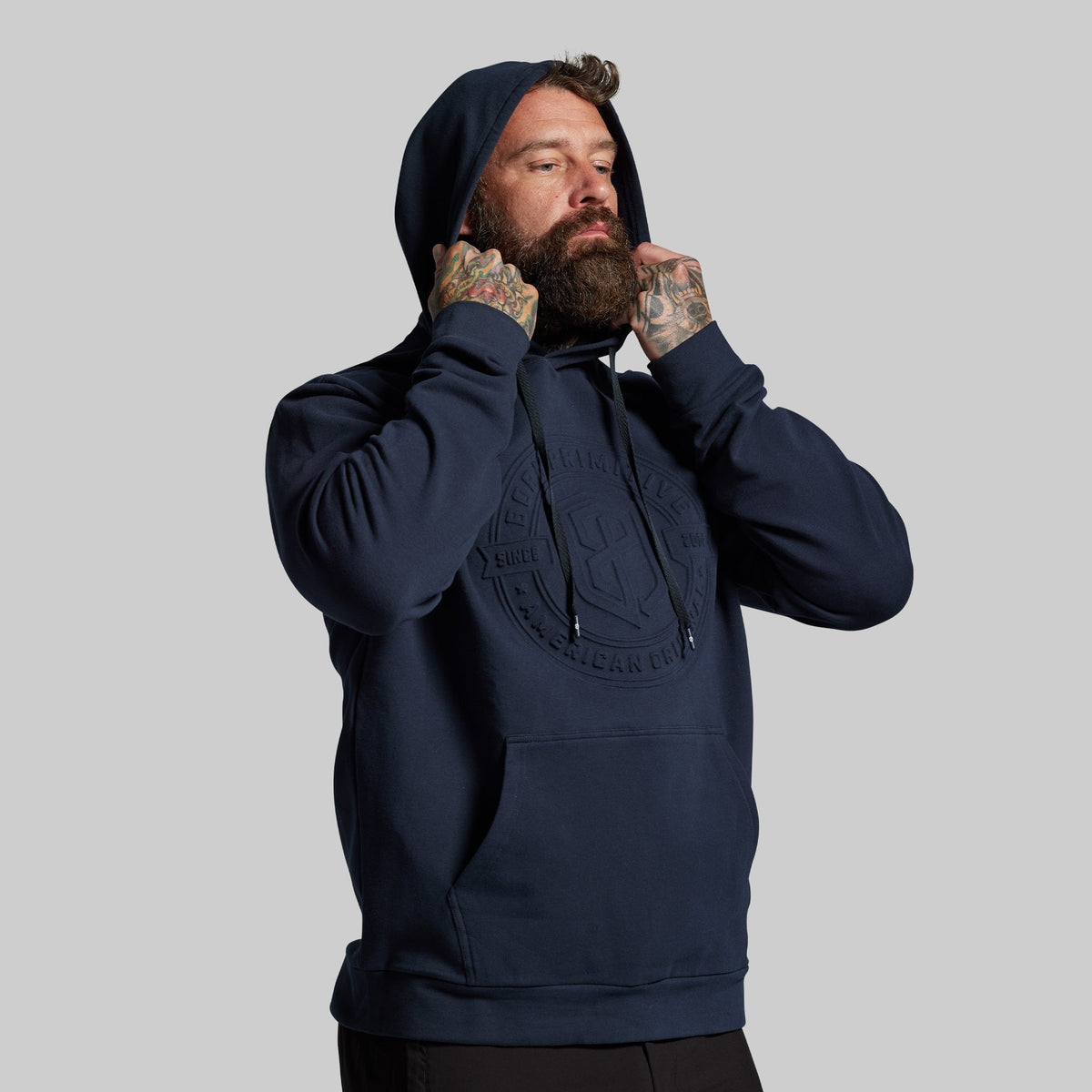 American Original Embossed Men's Unmatched Hoodie (BP Navy)