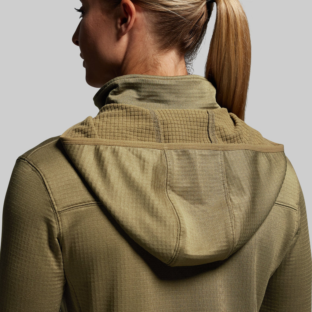 Women's Quiver Half Zip Hoodie 2.0 (OD Green)