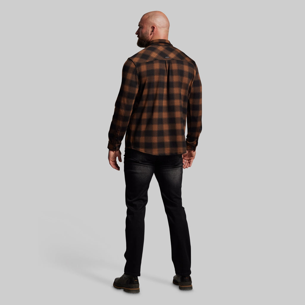 Woodsman Stretchy Flannel (Coyote Brown/Black)