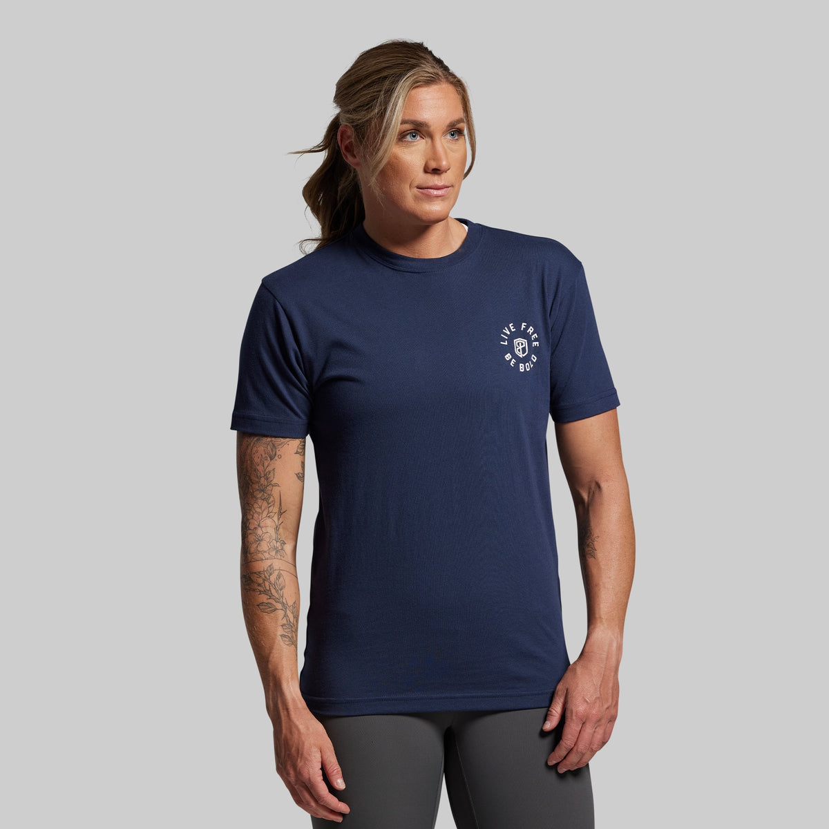 Live Free Be Bold Tee (Navy)