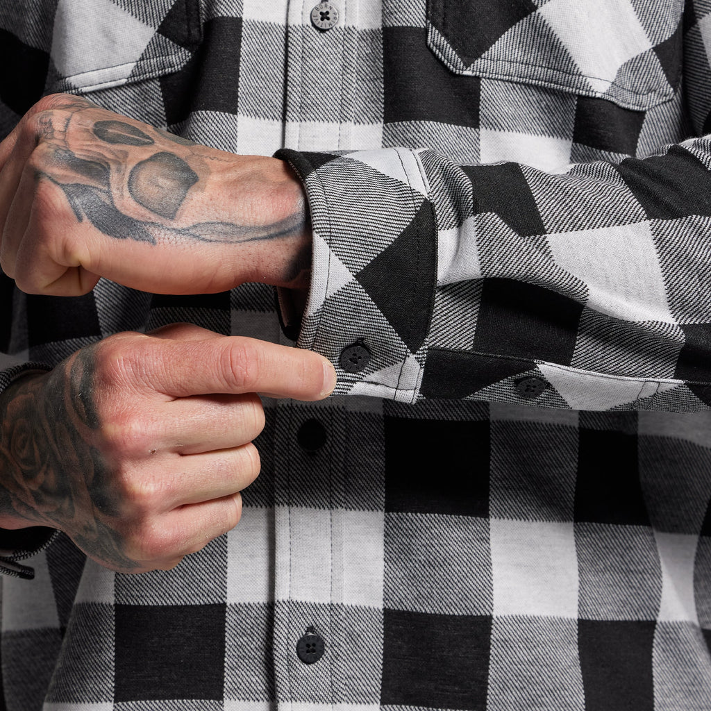 Woodsman Stretchy Flannel (White/Black)