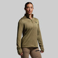 Women's Quiver Half Zip Hoodie 2.0 (OD Green)