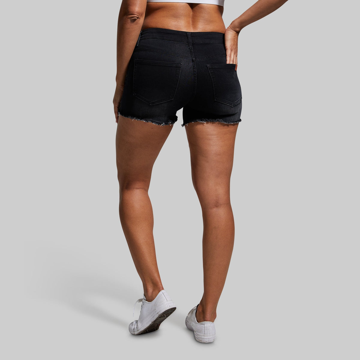 FLEX Stretchy Jean Short (Black)