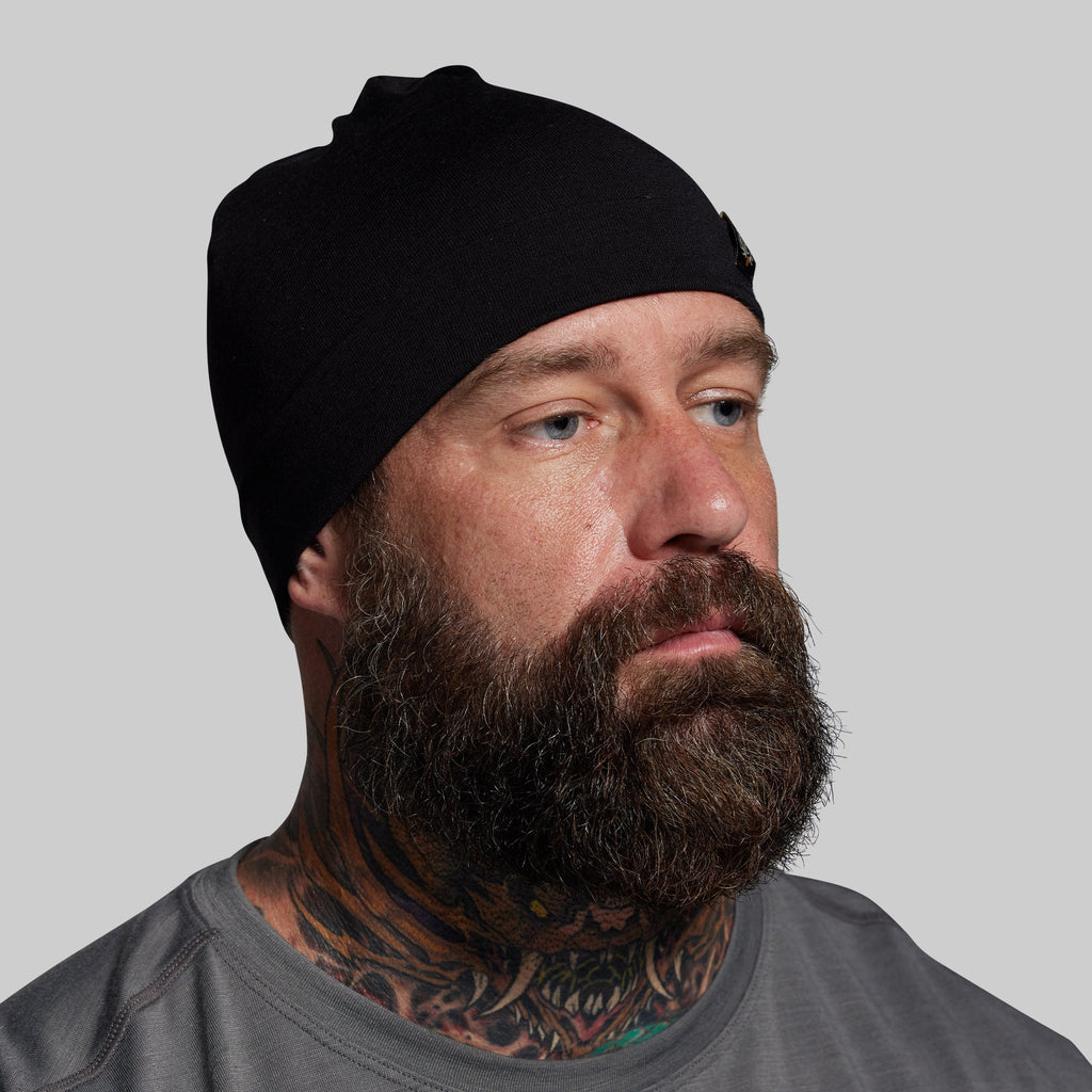 Ridgeline Merino Beanie 165 (Black)