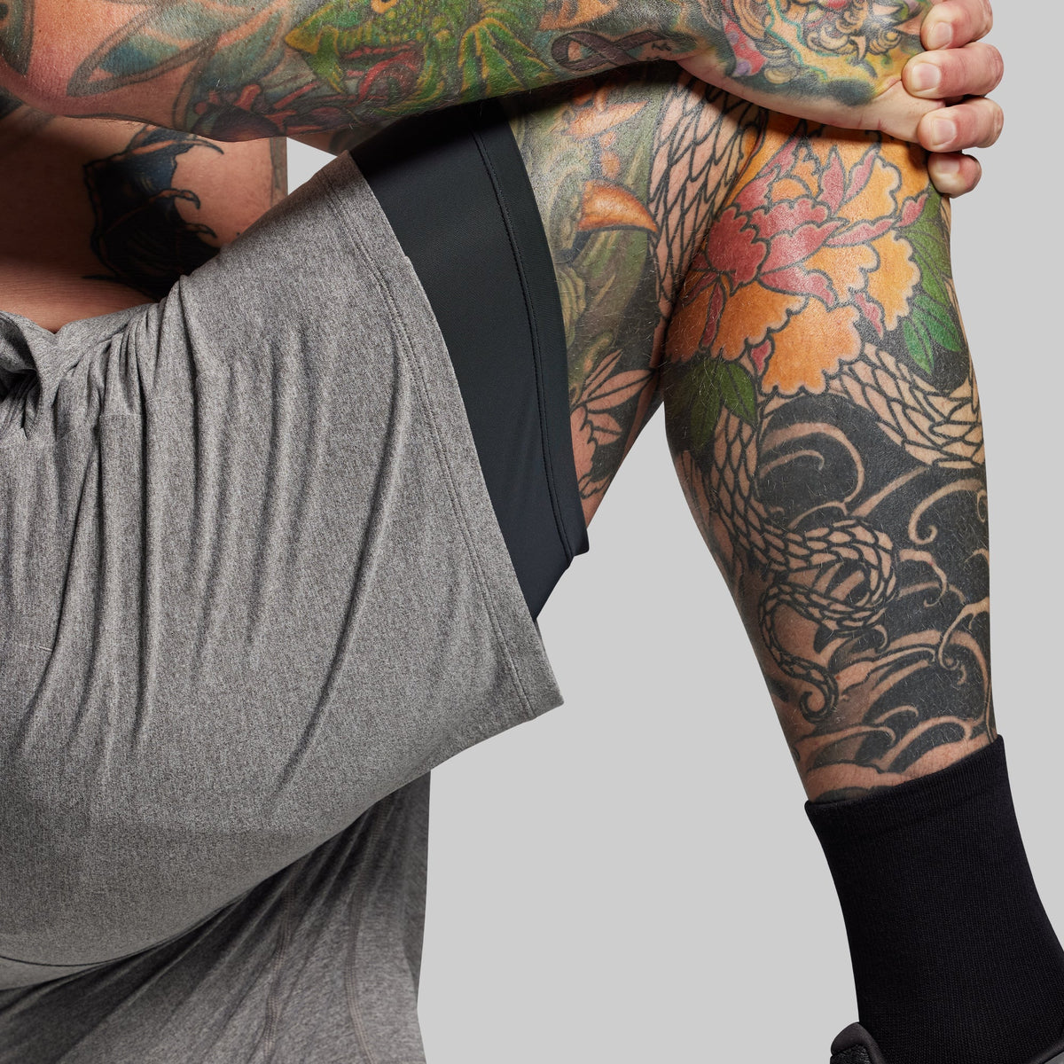 BP Premium Basic All-In-One Short (Heather Grey)