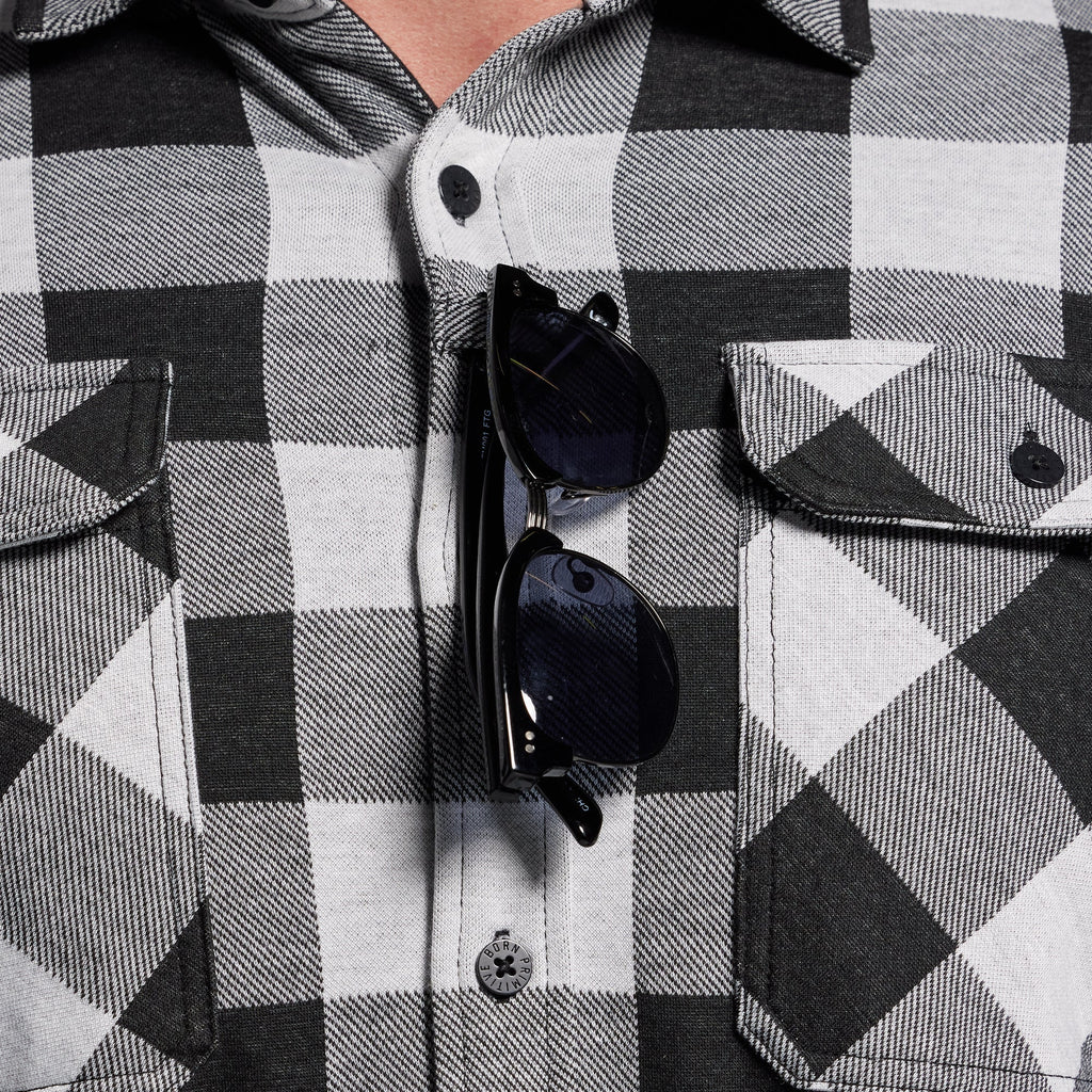 Woodsman Stretchy Flannel (White/Black)
