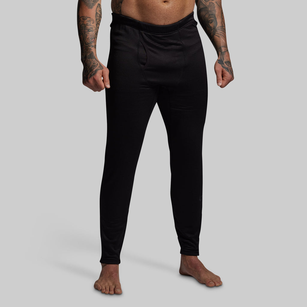 Quiver Grid Fleece Full Zip Thermal Bottom (Black)