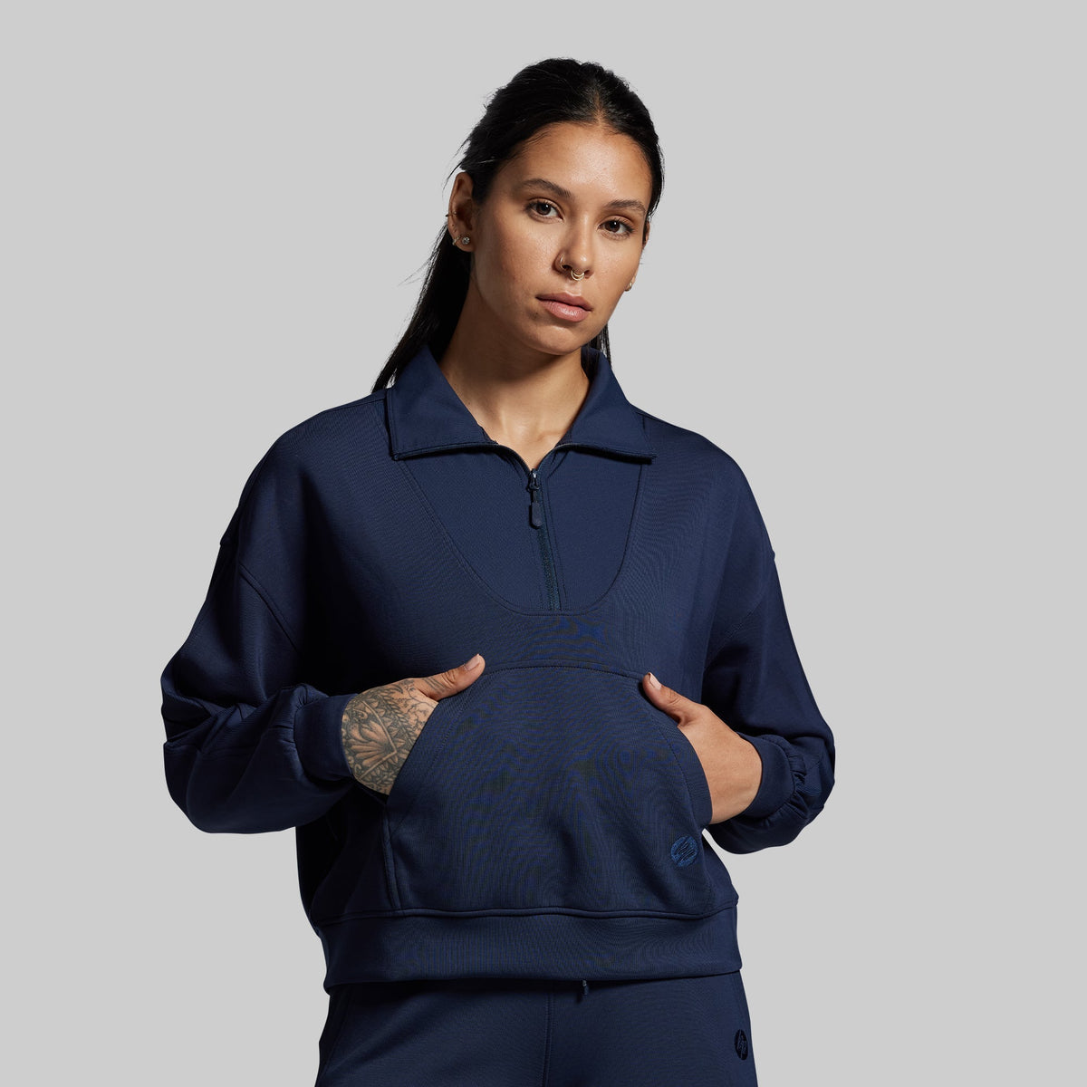 Lounge Lux Quarter Zip Pullover (BP Navy)