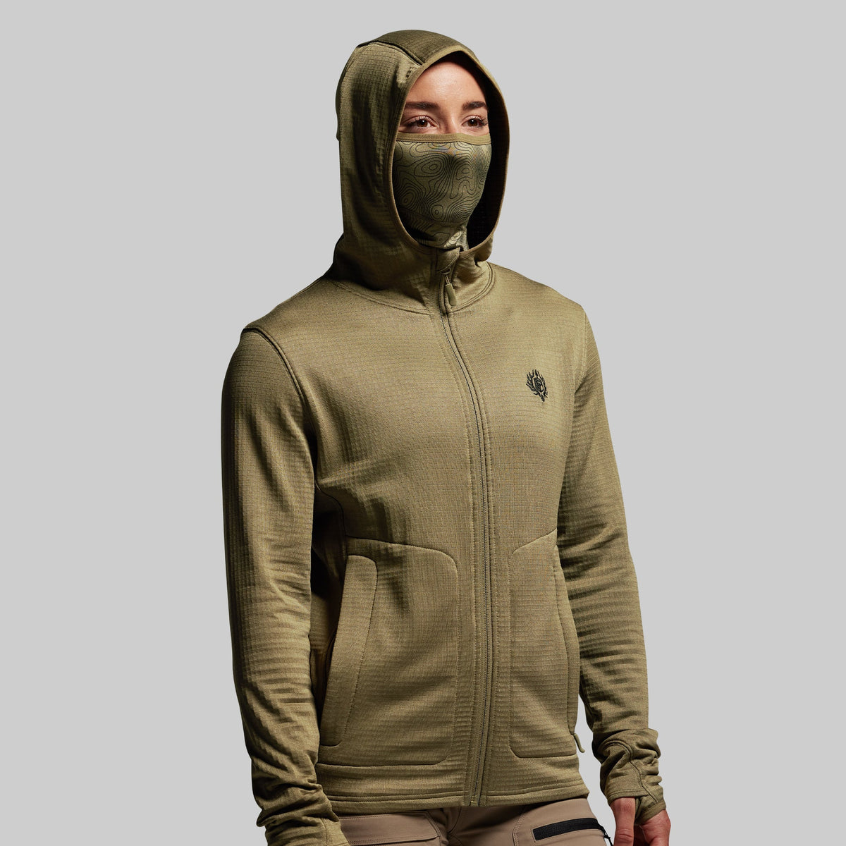 Women's Quiver Full Zip Hoodie 2.0 (OD Green)