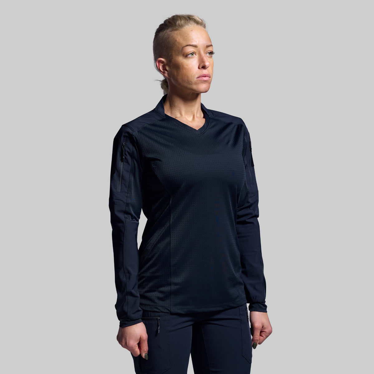 Women's Long Sleeve Op Top Pro (Police Blue)