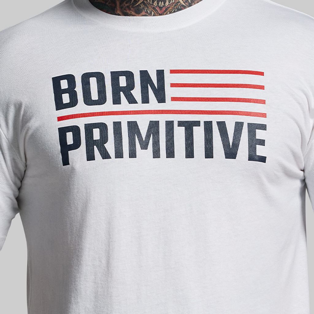 BP Flag Tee (White/Red)