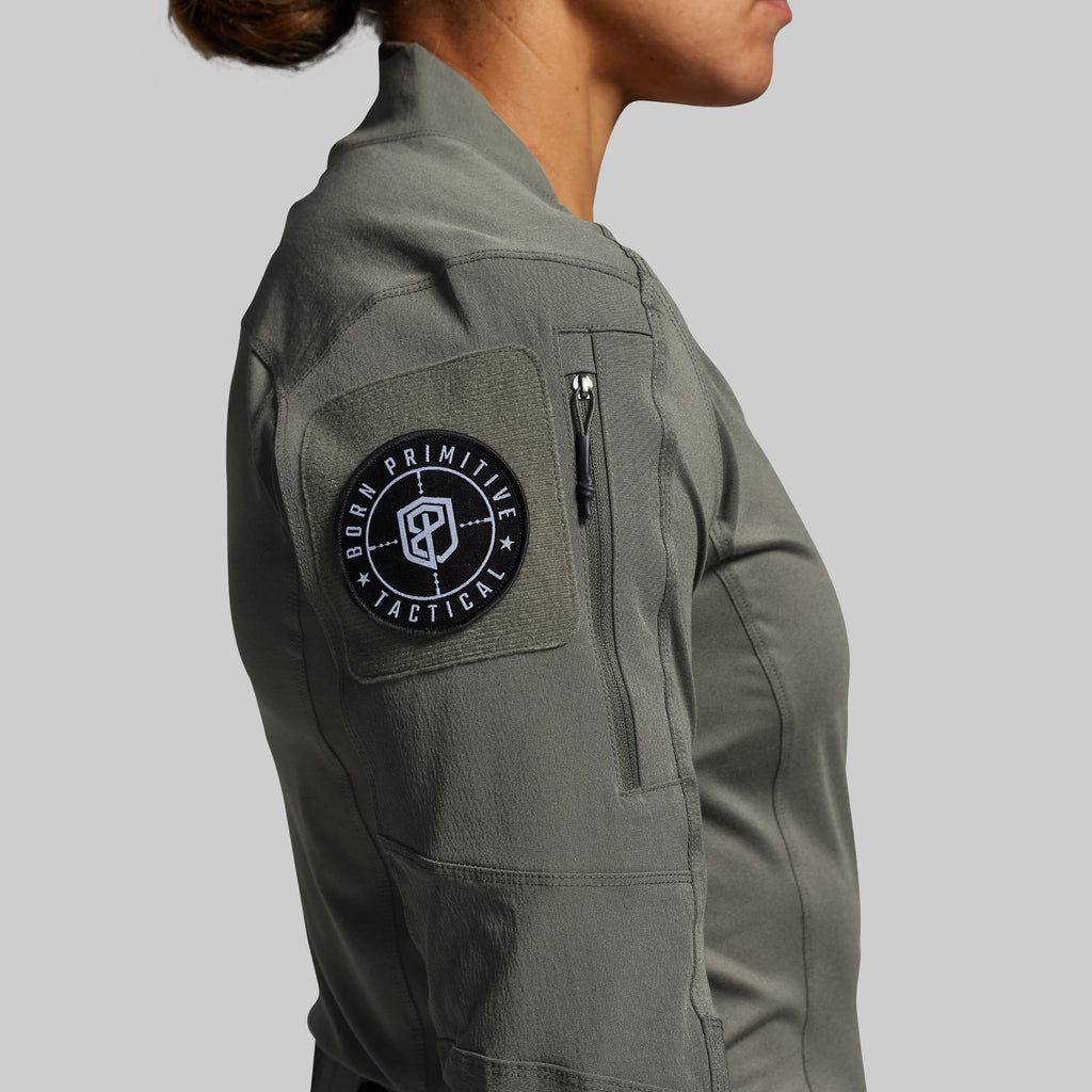 Women's Long Sleeve Op Top (Ranger Green)