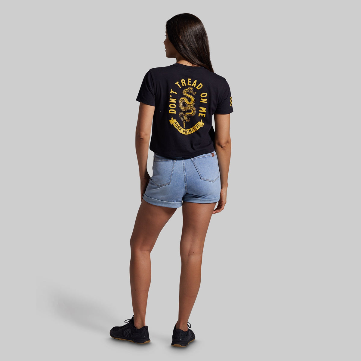 Don't Tread On Me Crop Tee (Black)