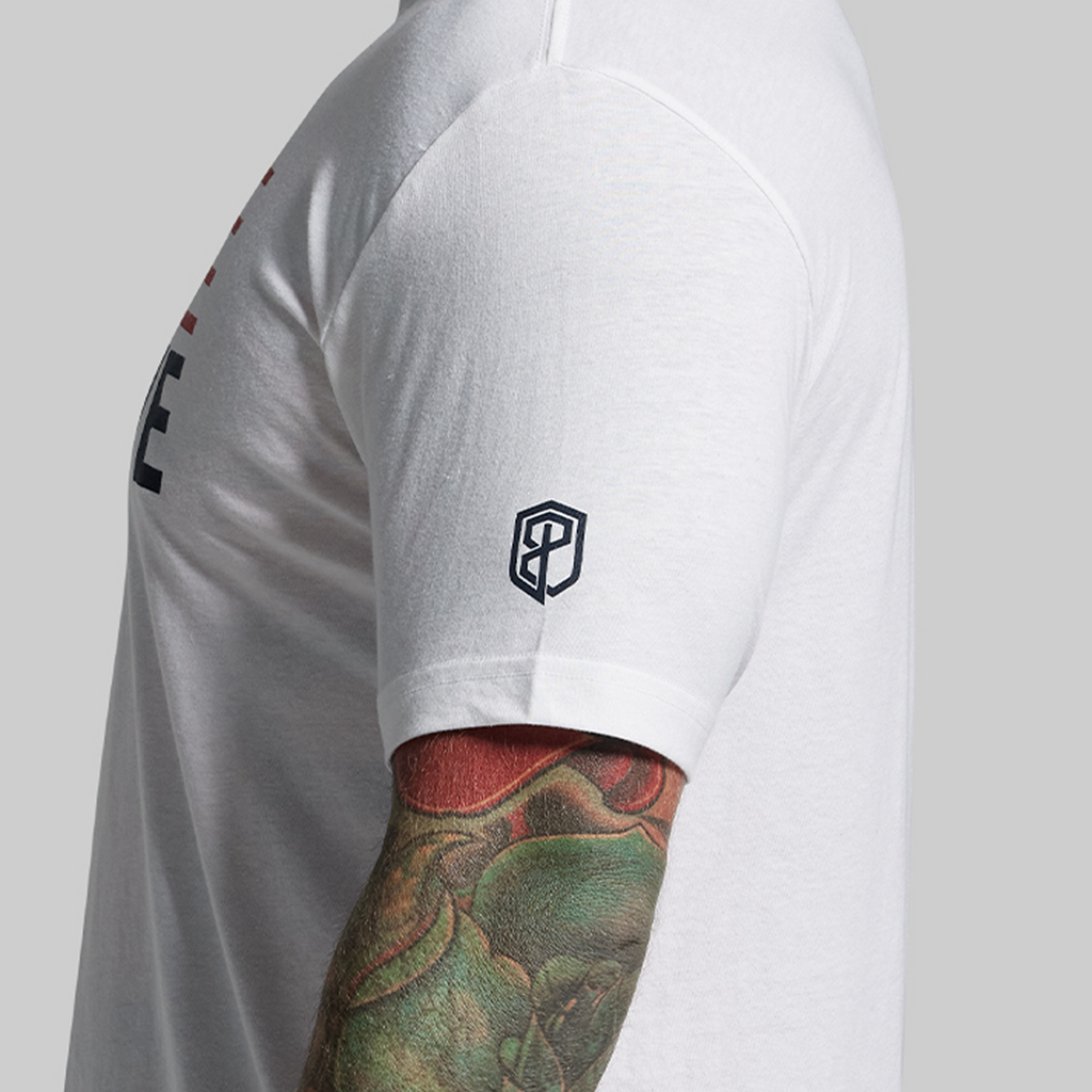 BP Flag Tee (White/Red)