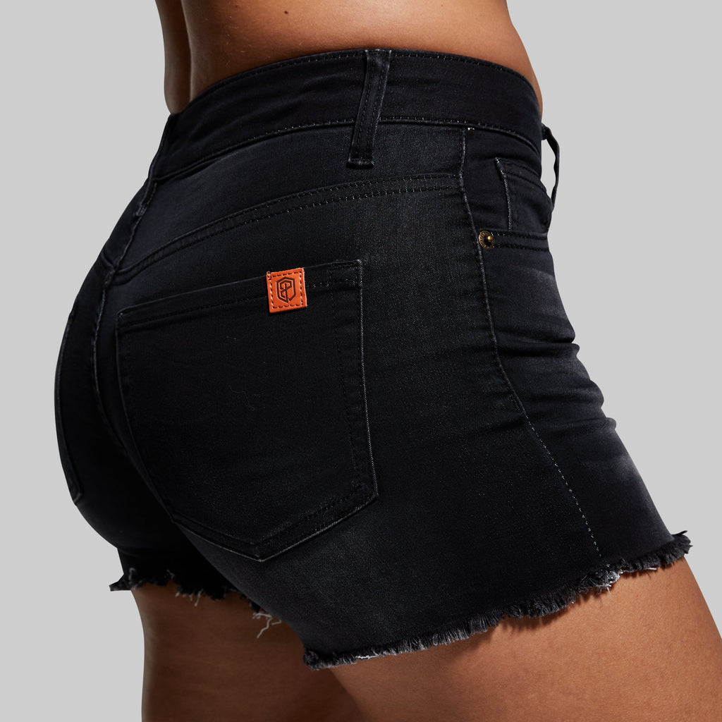 FLEX Stretchy Jean Short (Black)