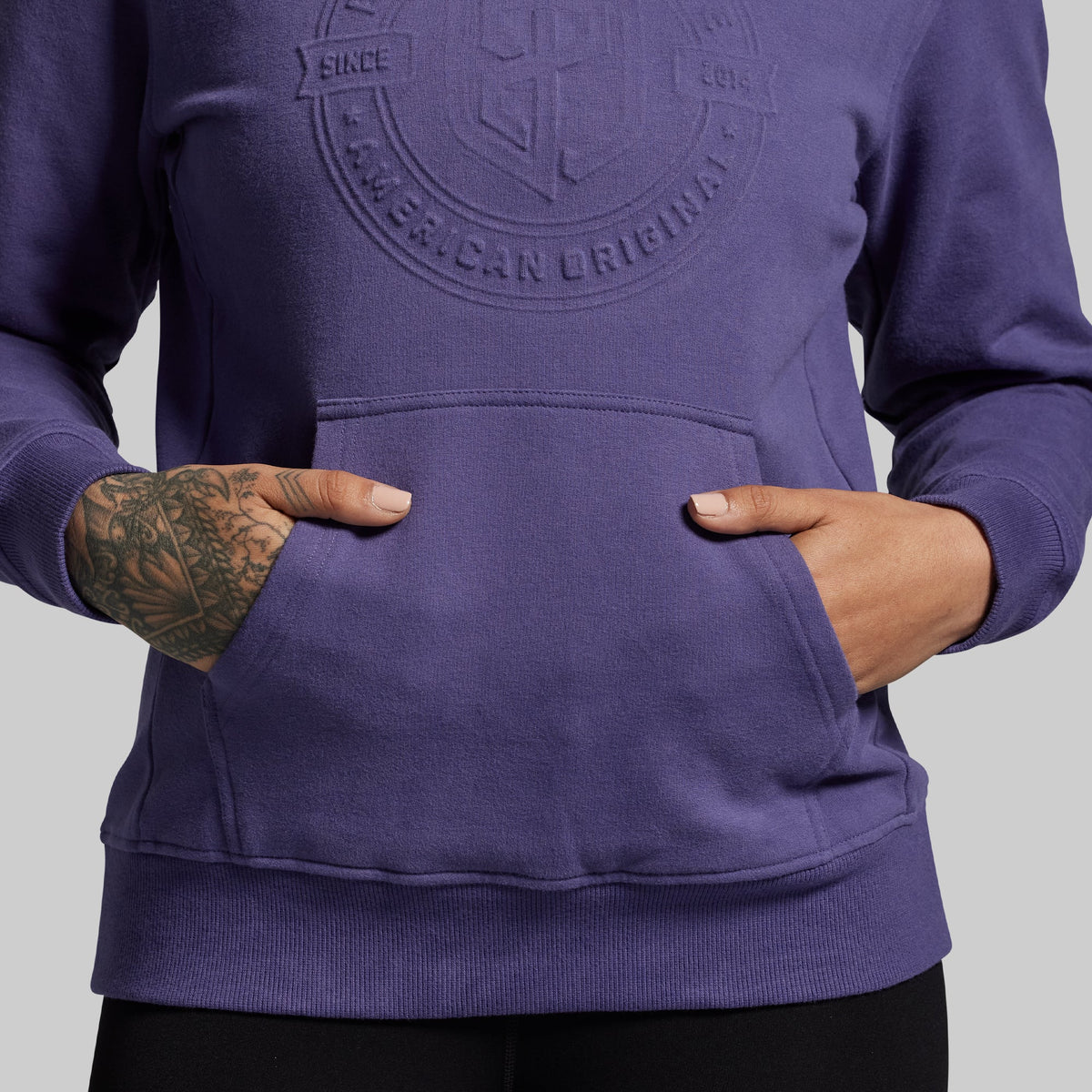 American Original Embossed Women's Unmatched Hoodie (Deep Sky)