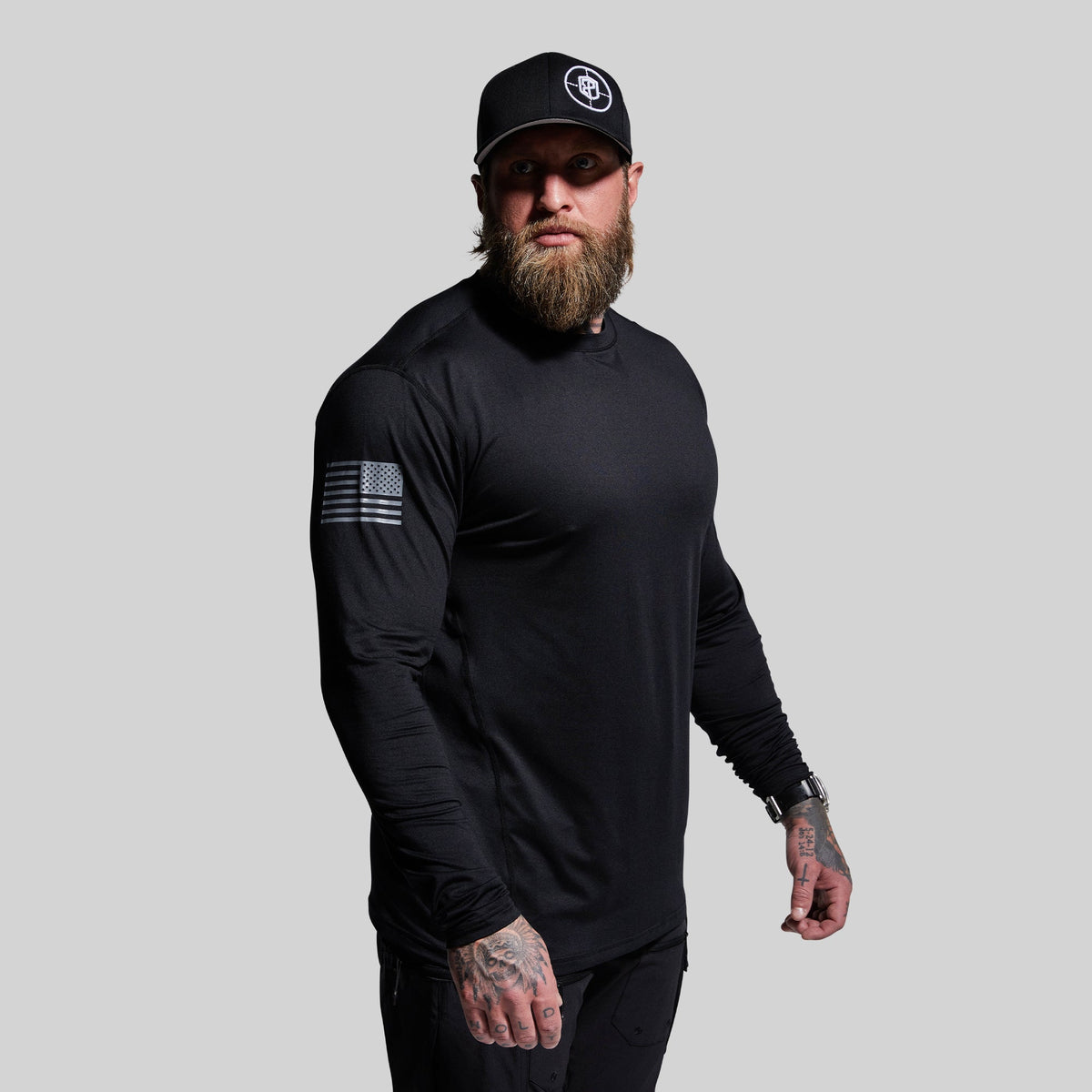 Long Sleeve Range Shirt Flag (Black)