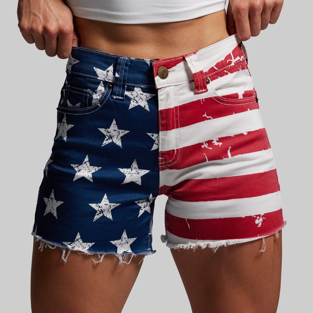 FLEX Stretchy Jean Short (American Flag)