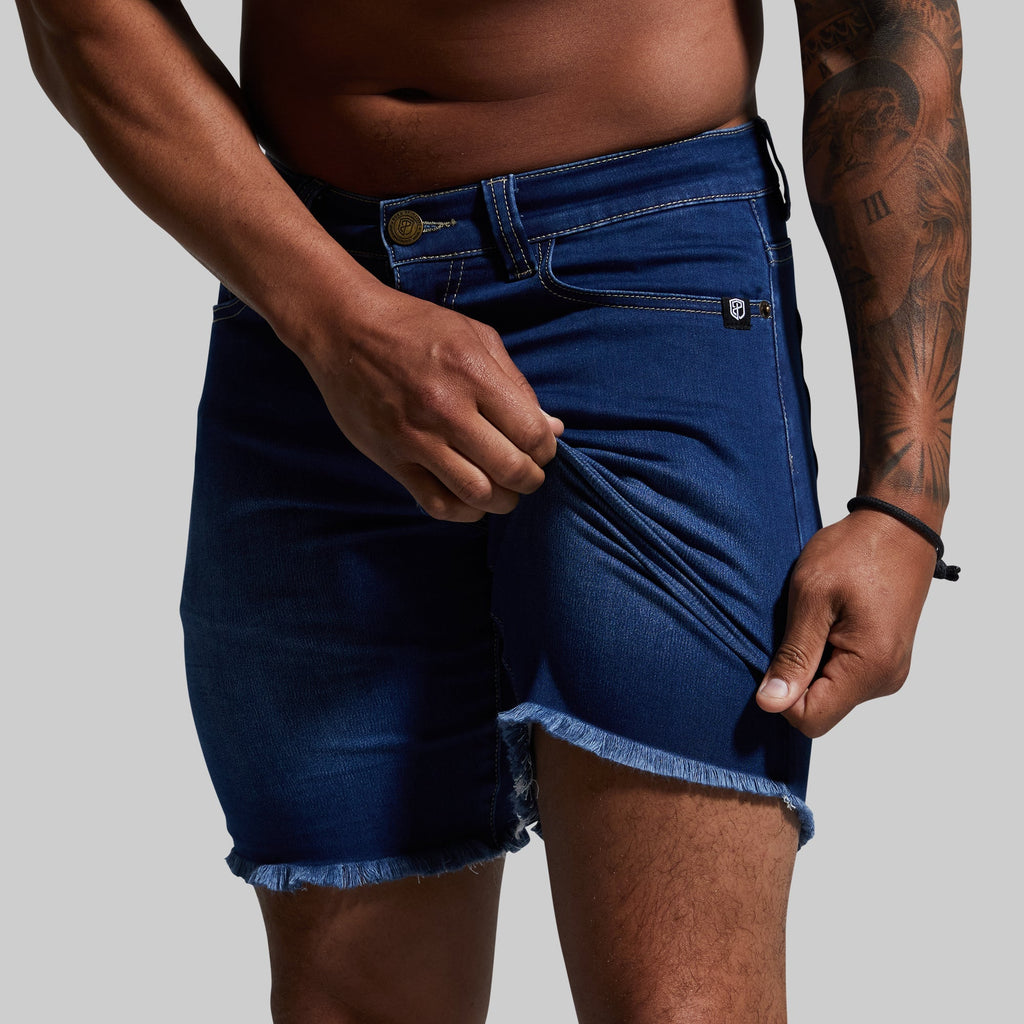 FLEX Stretchy Jort 7" (Dark Wash)