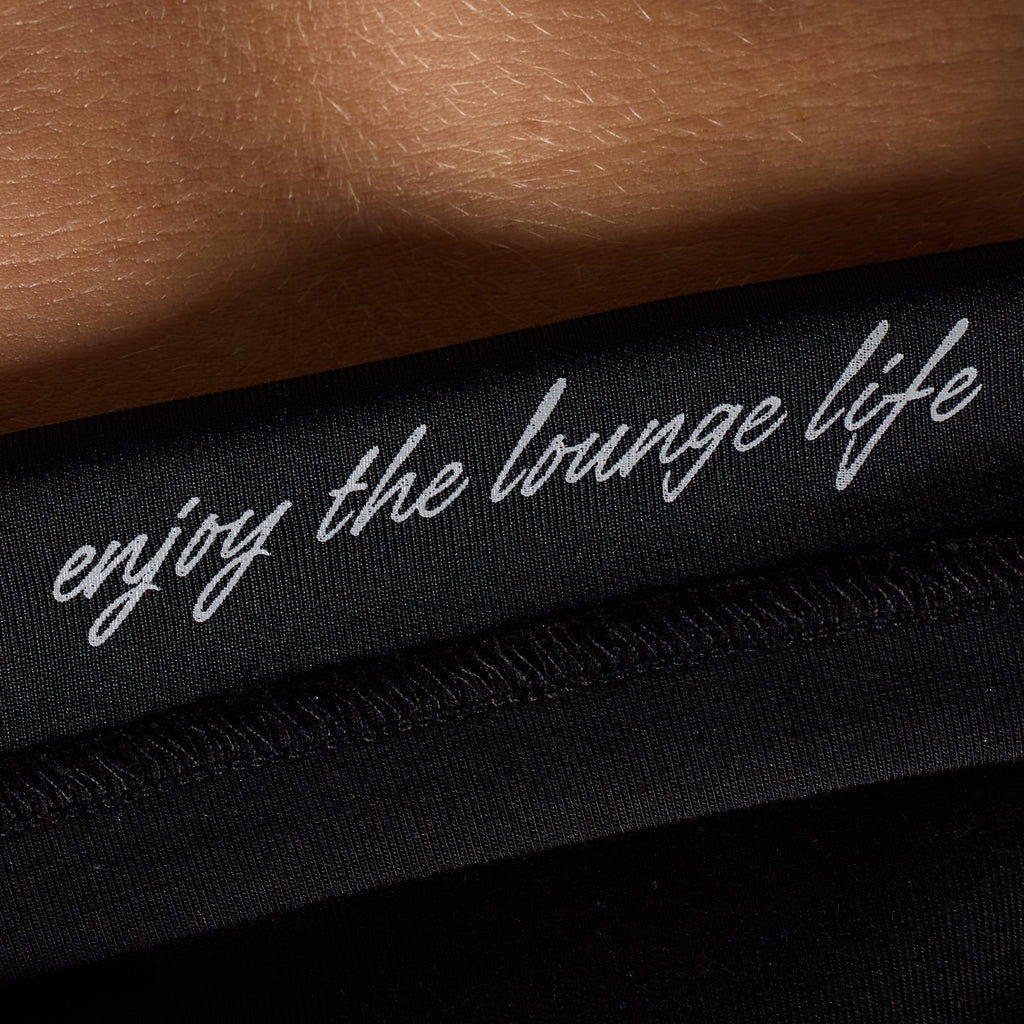 Lounge Lux Cropped Pullover (Black)