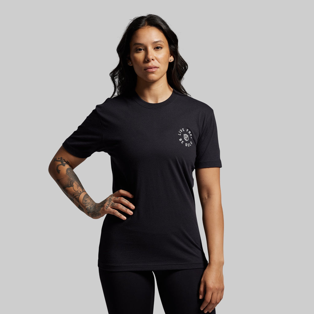 Live Free Be Bold Tee (Black)